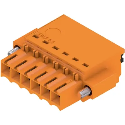 Socket header, 6 pole, pitch 3.5 mm, straight, orange, 2459430000 - 1