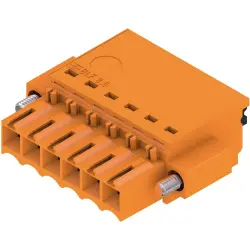 Socket header, 6 pole, pitch 3.5 mm, straight, orange, 2459430000