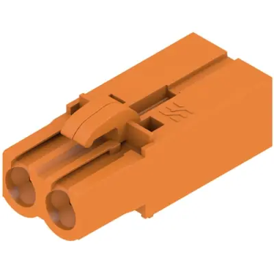 Pin header, 2 pole, pitch 5.08 mm, straight, orange, 1610490000 - 1