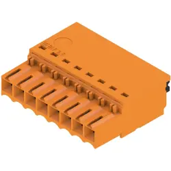 Socket header, 8 pole, pitch 3.5 mm, straight, orange, 2459110000