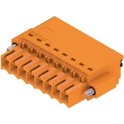 Socket header, 8 pole, pitch 3.5 mm, straight, orange, 2459450000