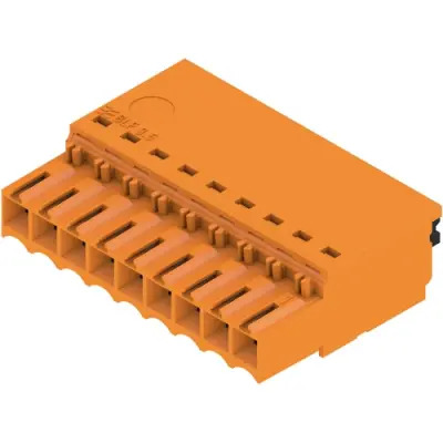 Socket header, 9 pole, pitch 3.5 mm, straight, orange, 2459120000 - 1