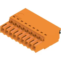 Socket header, 9 pole, pitch 3.5 mm, straight, orange, 2459120000