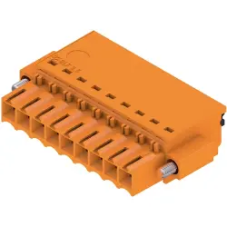 Socket header, 9 pole, pitch 3.5 mm, straight, orange, 2459460000