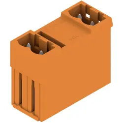 Pin header, 4 pole, pitch 5 mm, straight, orange, 1614810000