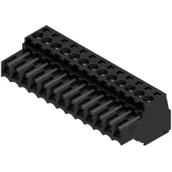 Socket header, 13 pole, pitch 3.5 mm, straight, black, 1615740000