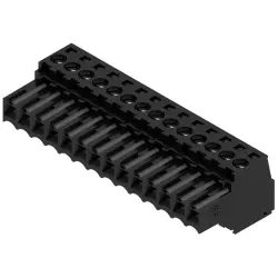 Socket header, 14 pole, pitch 3.5 mm, straight, black, 1615750000