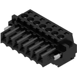 Socket header, 7 pole, pitch 3.5 mm, straight, black, 1615830000