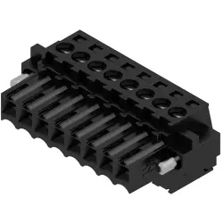Socket header, 8 pole, pitch 3.5 mm, straight, black, 1615840000