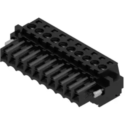 Socket header, 10 pole, pitch 3.5 mm, straight, black, 1615860000