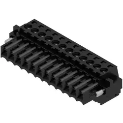 Socket header, 12 pole, pitch 3.5 mm, straight, black, 1615880000