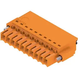 Socket header, 10 pole, pitch 3.5 mm, straight, orange, 2459470000