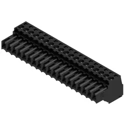 Socket header, 19 pole, pitch 3.5 mm, straight, black, 1620390000