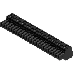 Socket header, 24 pole, pitch 3.5 mm, straight, black, 1620440000