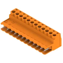 Pin header, 12 pole, pitch 5.08 mm, straight, orange, 1627190000