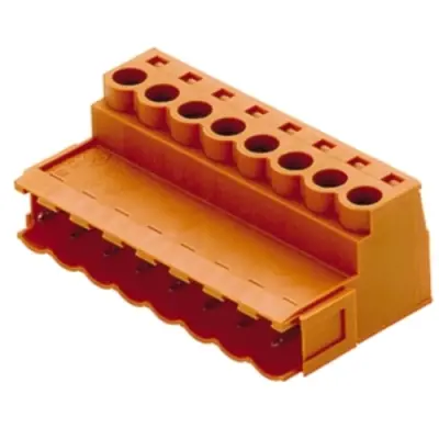 Pin header, 7 pole, pitch 5.08 mm, straight, orange, 1627290000 - 1