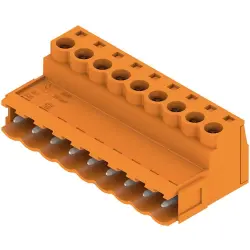 Pin header, 9 pole, pitch 5.08 mm, straight, orange, 1627310000