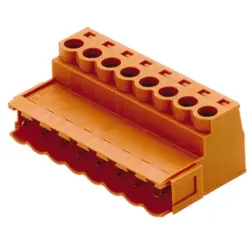 Pin header, 16 pole, pitch 5.08 mm, straight, orange, 1627380000