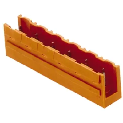 Pin header, 5 pole, pitch 7.5 mm, straight, orange, 1629050000 - 1