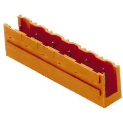 Pin header, 6 pole, pitch 7.5 mm, straight, orange, 1629060000