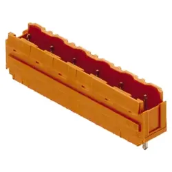 Pin header, 5 pole, pitch 7.5 mm, straight, orange, 1629160000