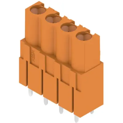 Pin header, 4 pole, pitch 5.08 mm, straight, orange, 1630730000 - 1