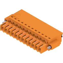Socket header, 12 pole, pitch 3.5 mm, straight, orange, 2459490000