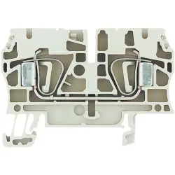 Through terminal block, spring balancer connection, 0.5-6.0 mm², 2 pole, 32 A, 8 kV, dark beige, 1632050000