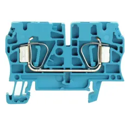 Through terminal block, spring balancer connection, 0.5-6.0 mm², 2 pole, 32 A, 8 kV, blue, 1632060000