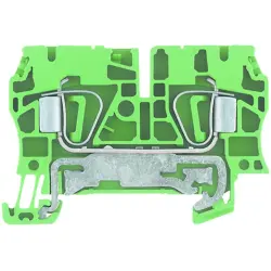 Protective conductor terminal, spring balancer connection, 0.5-6.0 mm², 2 pole, 480 A, 8 kV, yellow/green, 1632080000