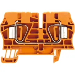 Through terminal block, spring balancer connection, 0.5-6.0 mm², 2 pole, 41 A, 8 kV, orange, 1636820000