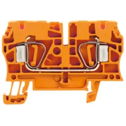 Through terminal block, spring balancer connection, 0.5-6.0 mm², 2 pole, 32 A, 8 kV, orange, 1636830000
