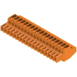 Socket header, 18 pole, pitch 3.5 mm, angled, orange, 1638710000
