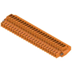 Socket header, 24 pole, pitch 3.5 mm, angled, orange, 1639230000