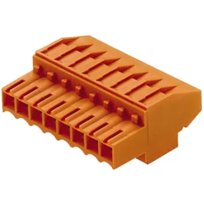 Socket header, 4 pole, pitch 3.5 mm, angled, orange, 1639490000 - 1