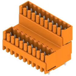 Pin header, 20 pole, pitch 3.5 mm, straight, orange, 1641150000