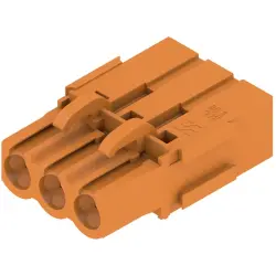 Pin header, 3 pole, pitch 5.08 mm, straight, orange, 1649380000
