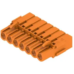 Pin header, 7 pole, pitch 5.08 mm, straight, orange, 1649420000