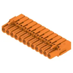 Pin header, 12 pole, pitch 5.08 mm, straight, orange, 1649470000