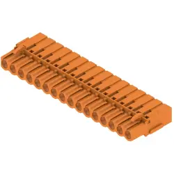 Pin header, 16 pole, pitch 5.08 mm, straight, orange, 1649510000