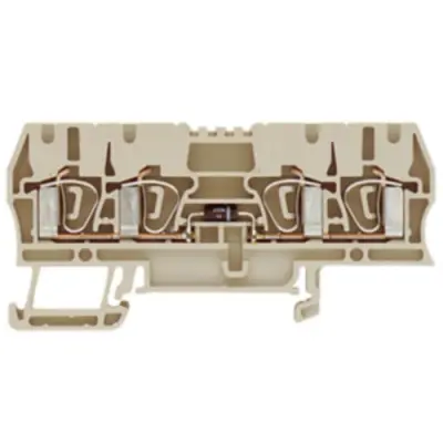 Component terminal block, spring balancer connection, 0.5-4.0 mm², 1 A, 6 kV, dark beige, 1650340000 - 1
