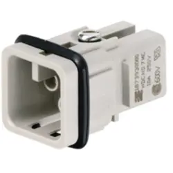 Pin contact insert, 1, 7 pole, unequipped, crimp connection, with PE contact, 1650570000