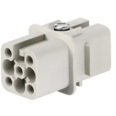 Socket contact insert, 1, 7 pole, unequipped, crimp connection, with PE contact, 1650580000 - 1