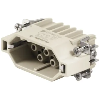 Pin contact insert, 2, 15 pole, unequipped, crimp connection, with PE contact, 1650650000 - 1