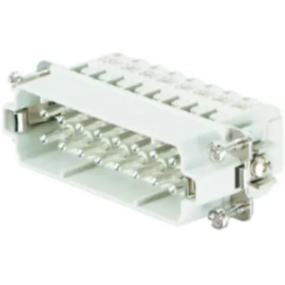 Pin contact insert, 5, 16 pole, equipped, screw connection, with PE contact, 1650770000 - 1