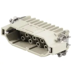 Pin contact insert, 5, 25 pole, unequipped, crimp connection, with PE contact, 1650810000