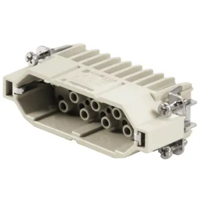 Pin contact insert, 5, 25 pole, unequipped, crimp connection, with PE contact, 1650810000 - 1