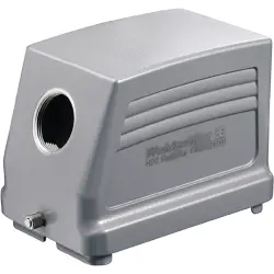 Grommet housing, size B48, die-cast aluminum, PG36, angled, longitudinal bow locking, IP65, 1650860000