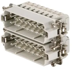 Pin contact insert, 5, 16 pole, equipped, screw connection, with PE contact, 1650880000