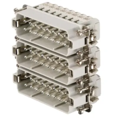 Pin contact insert, 5, 16 pole, equipped, screw connection, with PE contact, 1650990000 - 1
